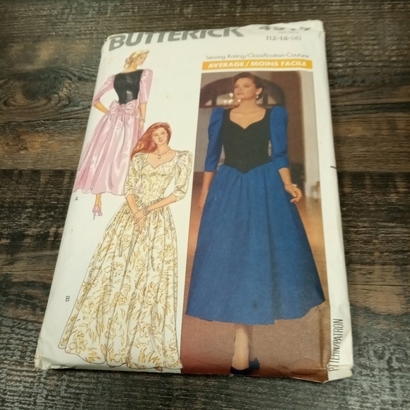 Butterick Sewing Pattern 4517 Women's Evening Cocktail Formal Dress Sizw12-16 - Picture 1 of 6